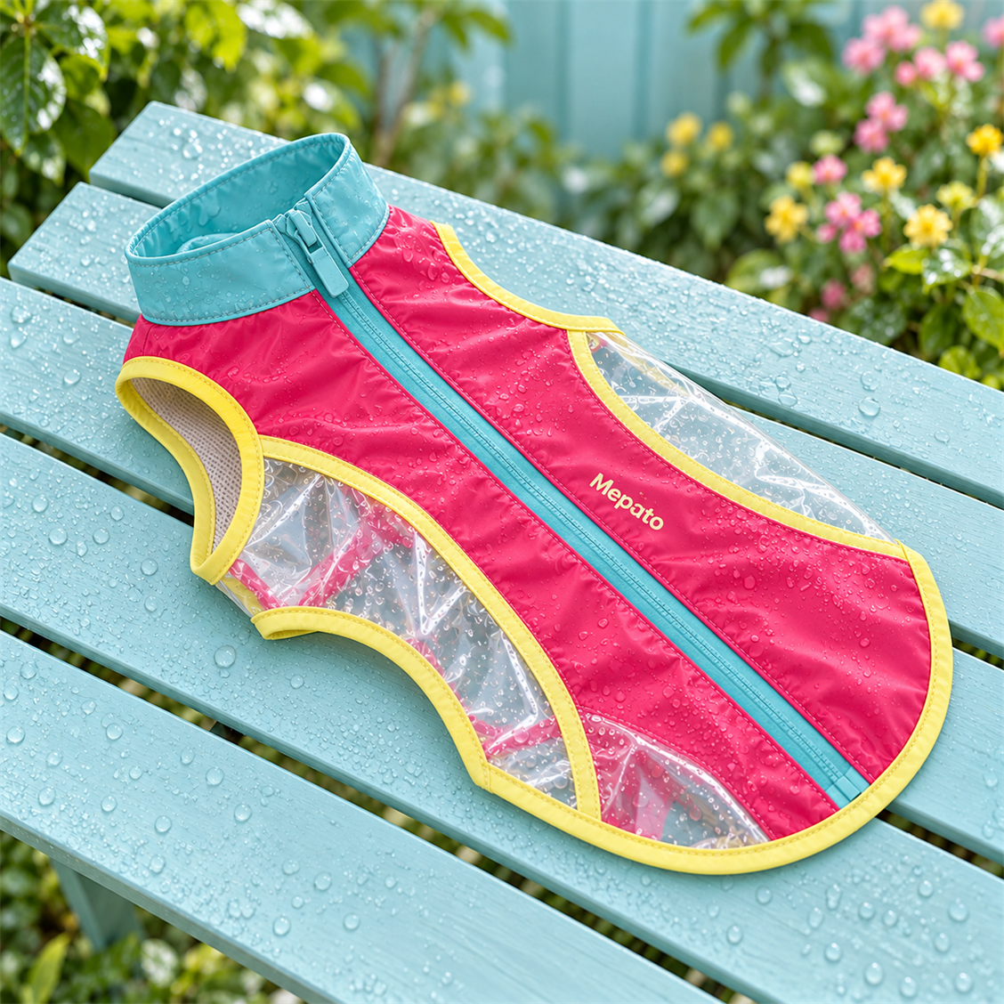 Mepato Berry Breeze Pet Rain Vest product detail view